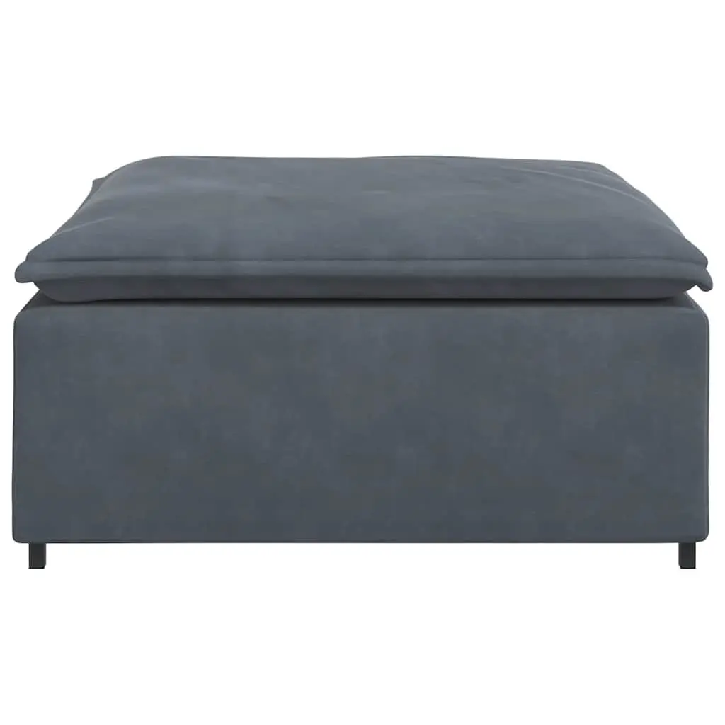 Modular Sofa Footstool Module Grey Ottoman Cushioned Seating Home Furniture
