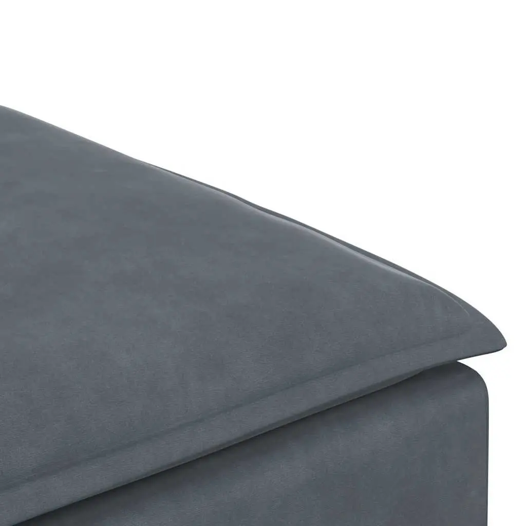 Modular Sofa Footstool Module Grey Ottoman Cushioned Seating Home Furniture
