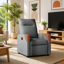 Grey Fabric Recliner Chair for Cozy Living Spaces