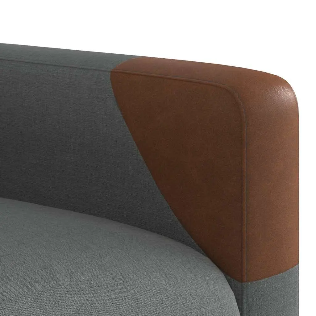 Recliner Chair Grey Fabric Manual Recline Armchair