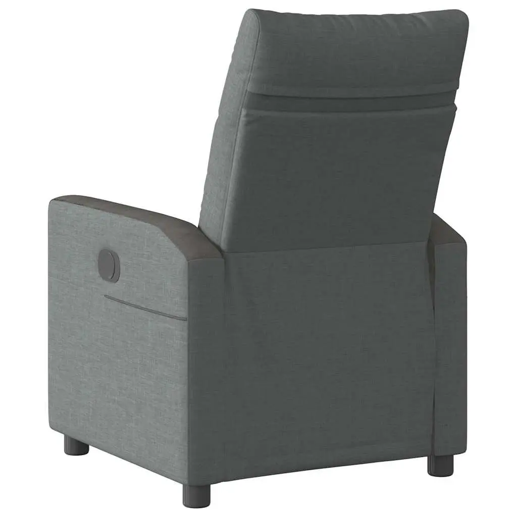 Grey Fabric Manual Recliner Chair with Footrest