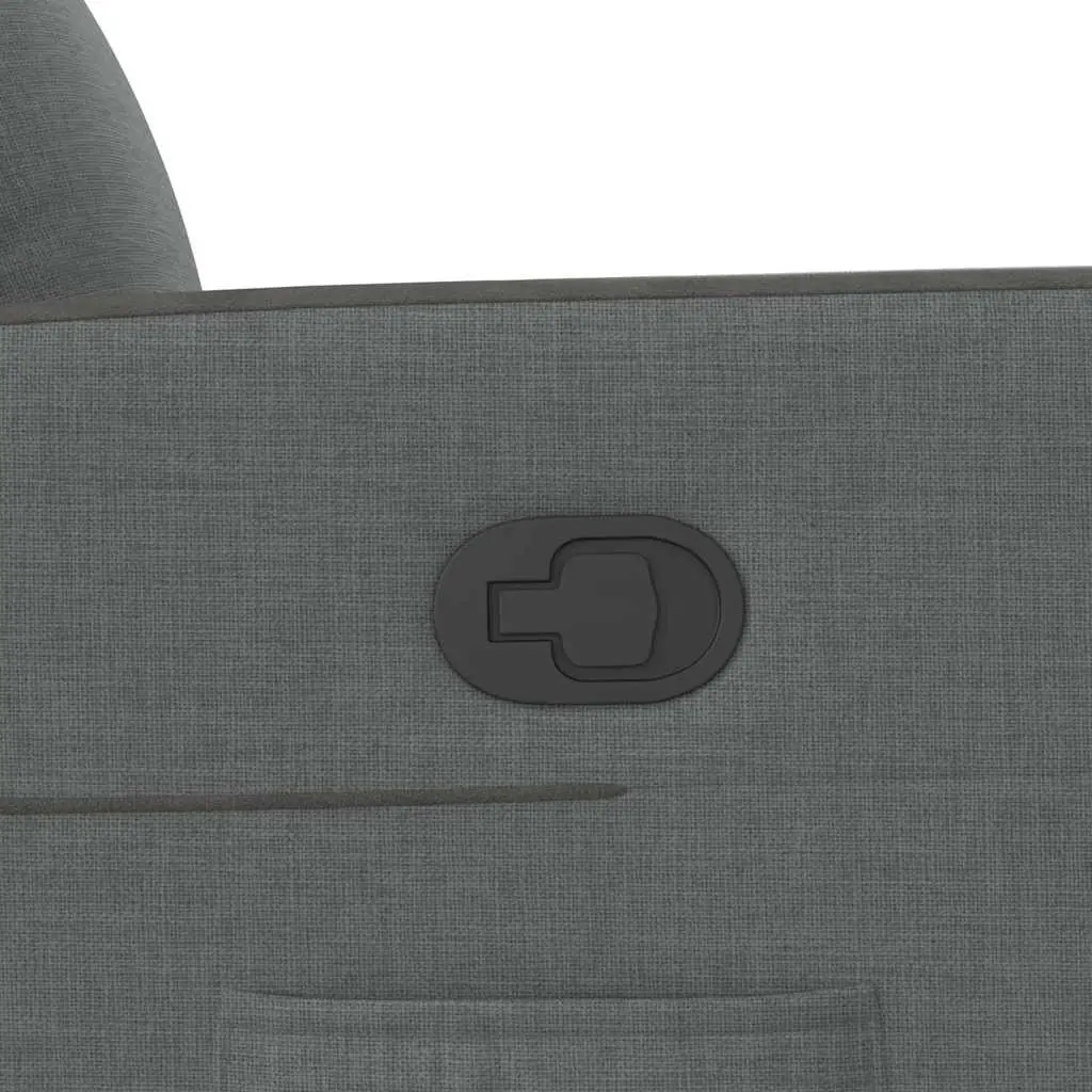 Grey Fabric Manual Recliner Chair with Footrest