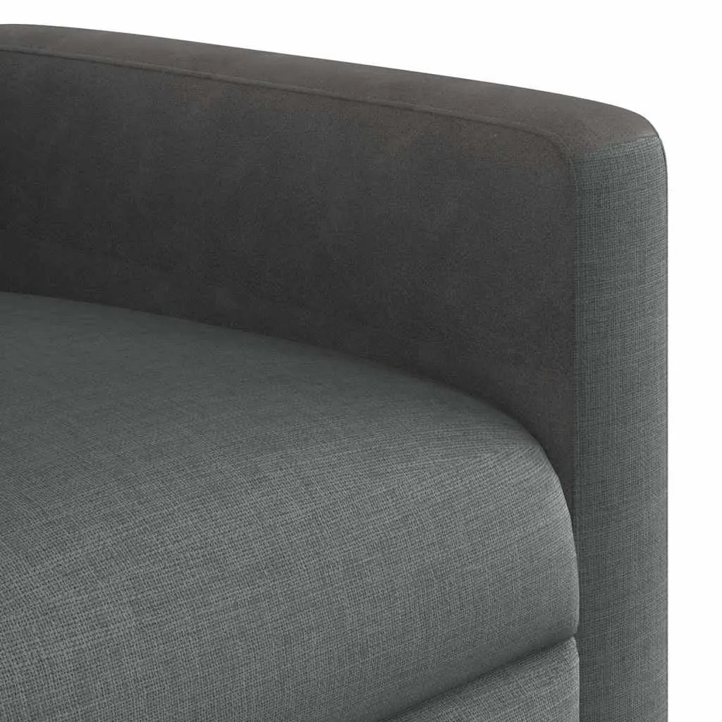 Grey Fabric Manual Recliner Chair with Footrest