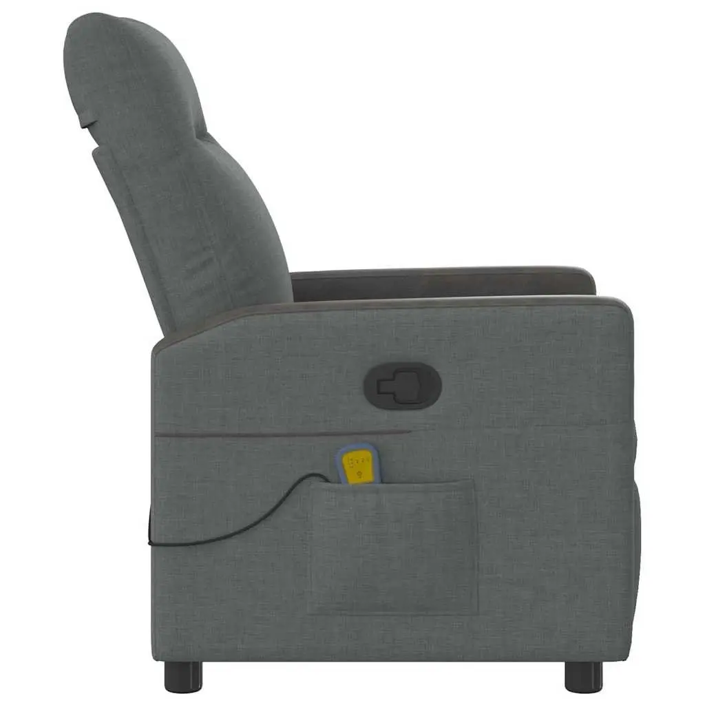 Grey Fabric Massage Recliner Chair with Manual Recline