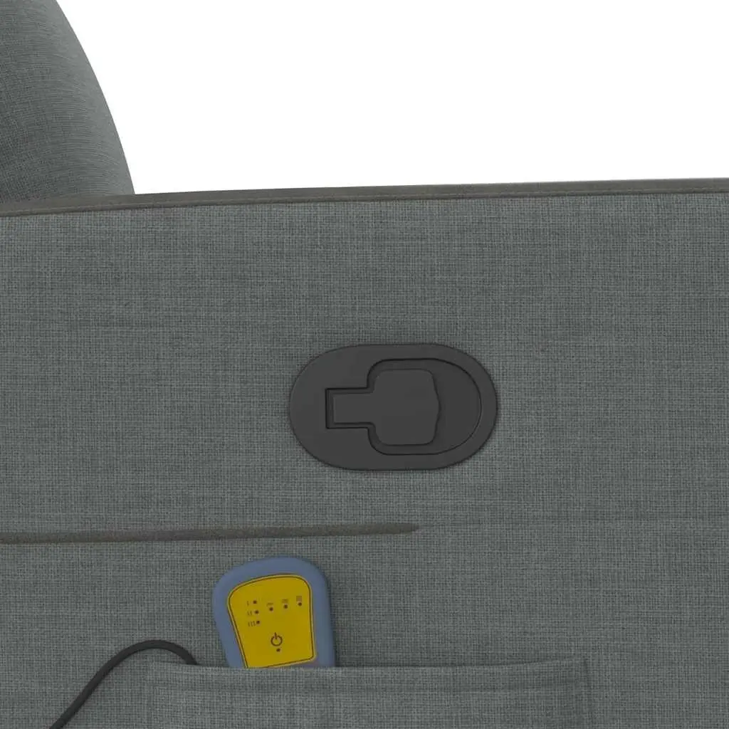 Grey Fabric Massage Recliner Chair with Manual Recline