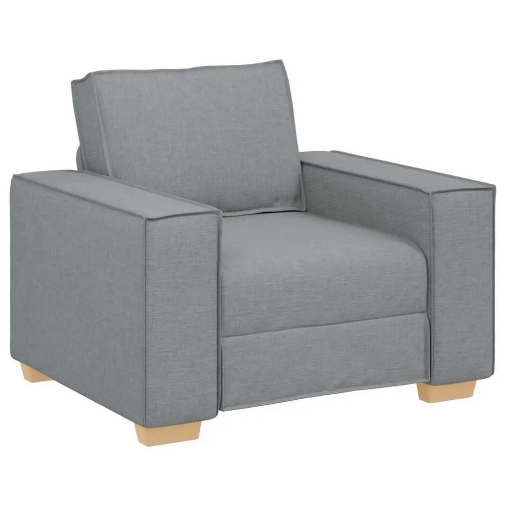 Light Grey Fabric Sofa Chair with Armrests