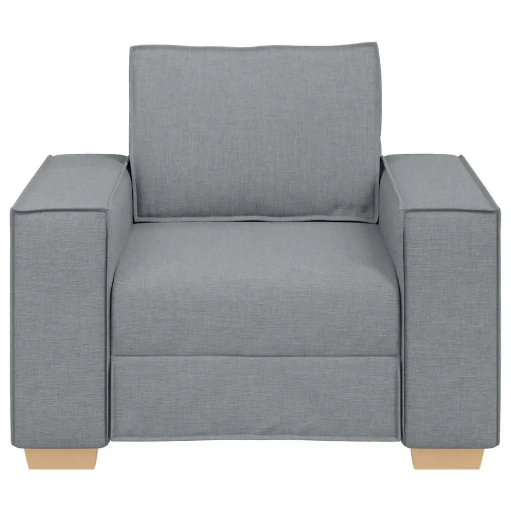 Light Grey Fabric Sofa Chair with Armrests