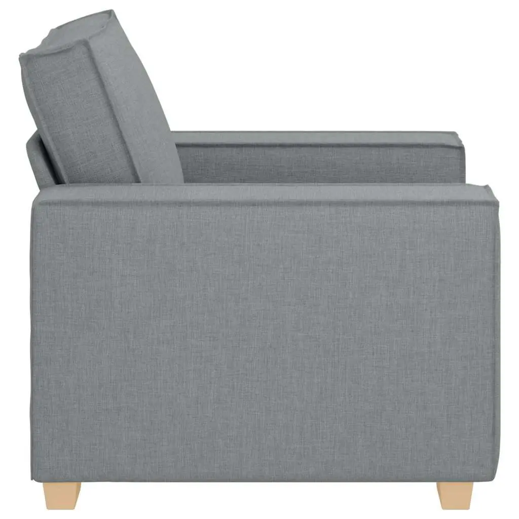 Light Grey Fabric Sofa Chair with Armrests