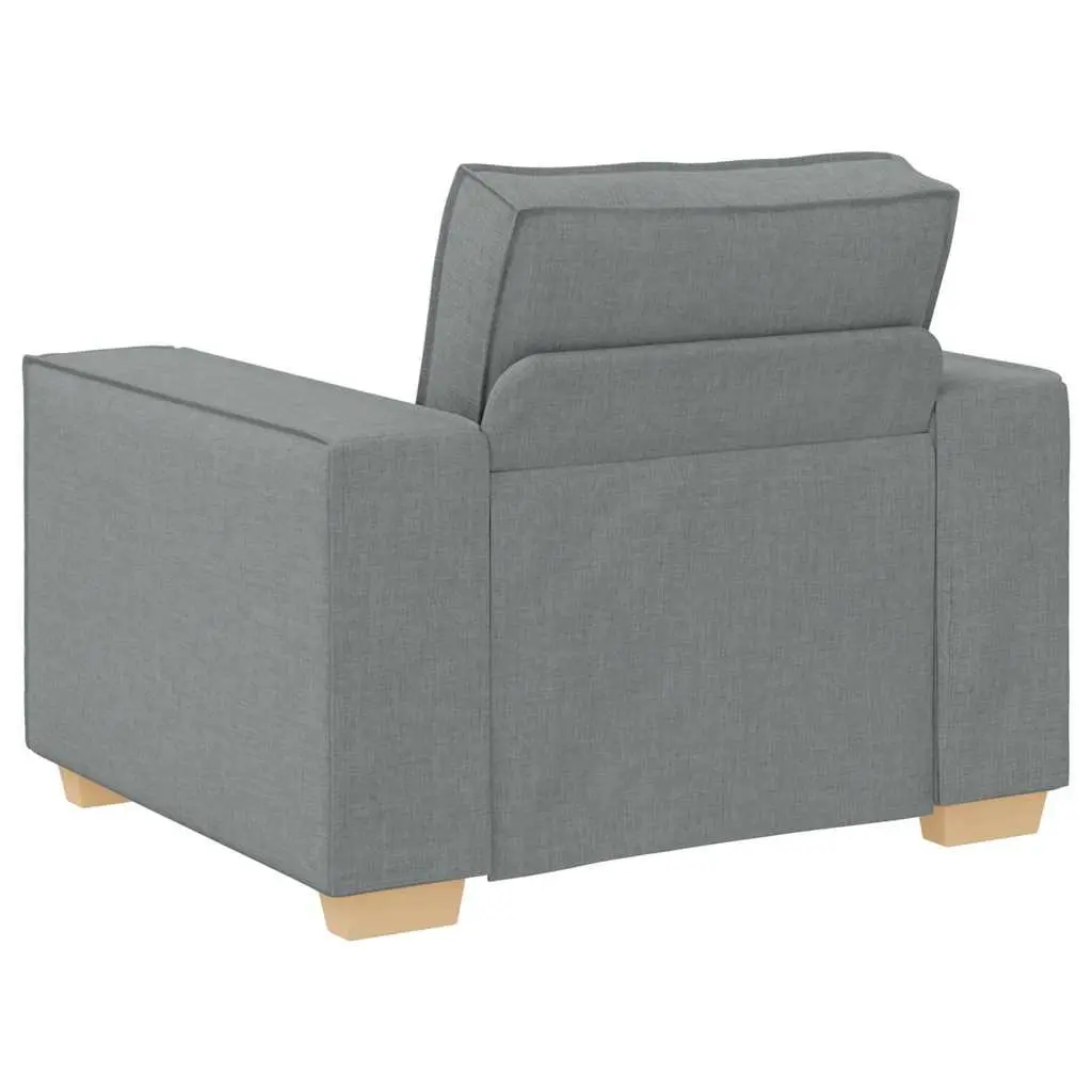 Light Grey Fabric Sofa Chair with Armrests