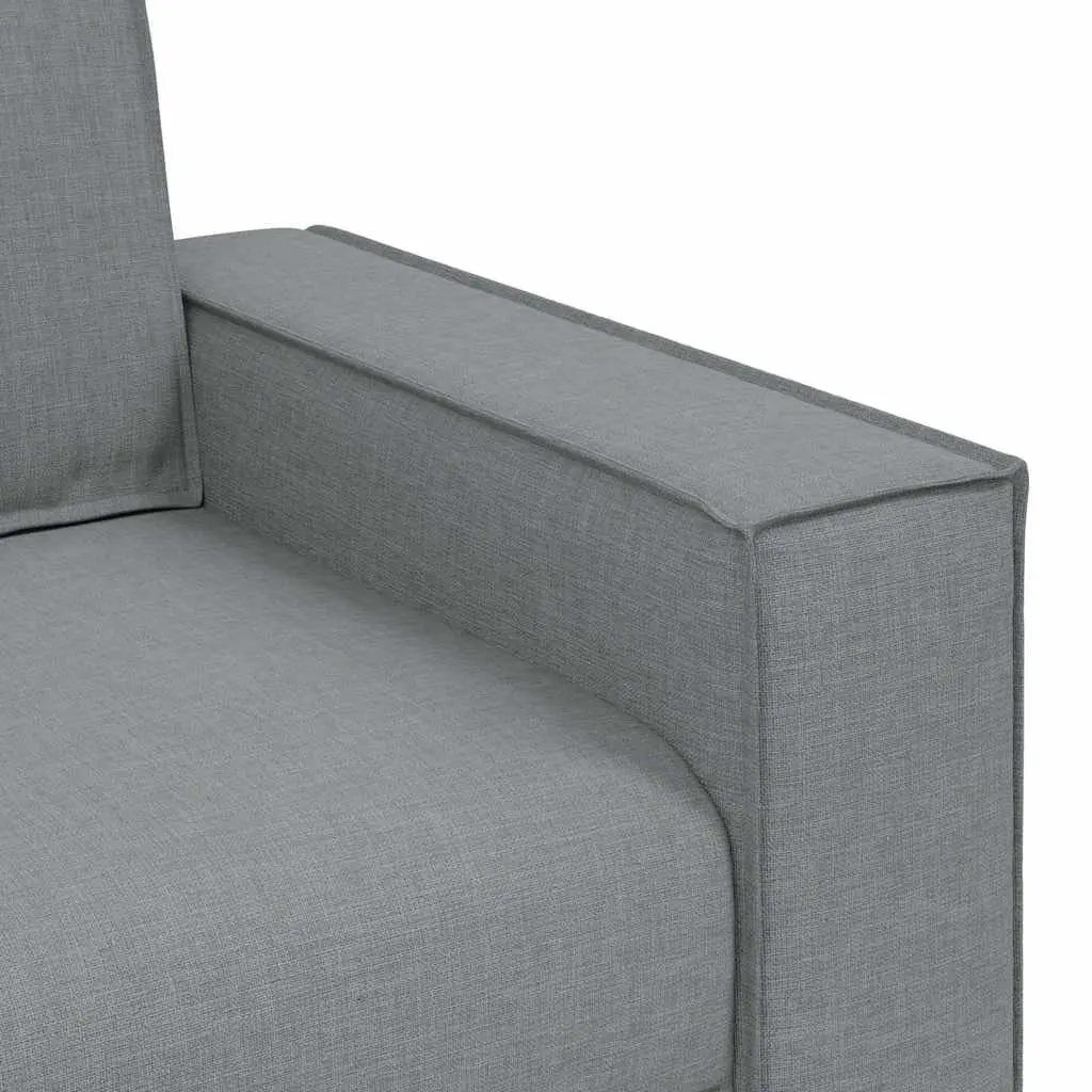 Light Grey Fabric Sofa Chair with Armrests