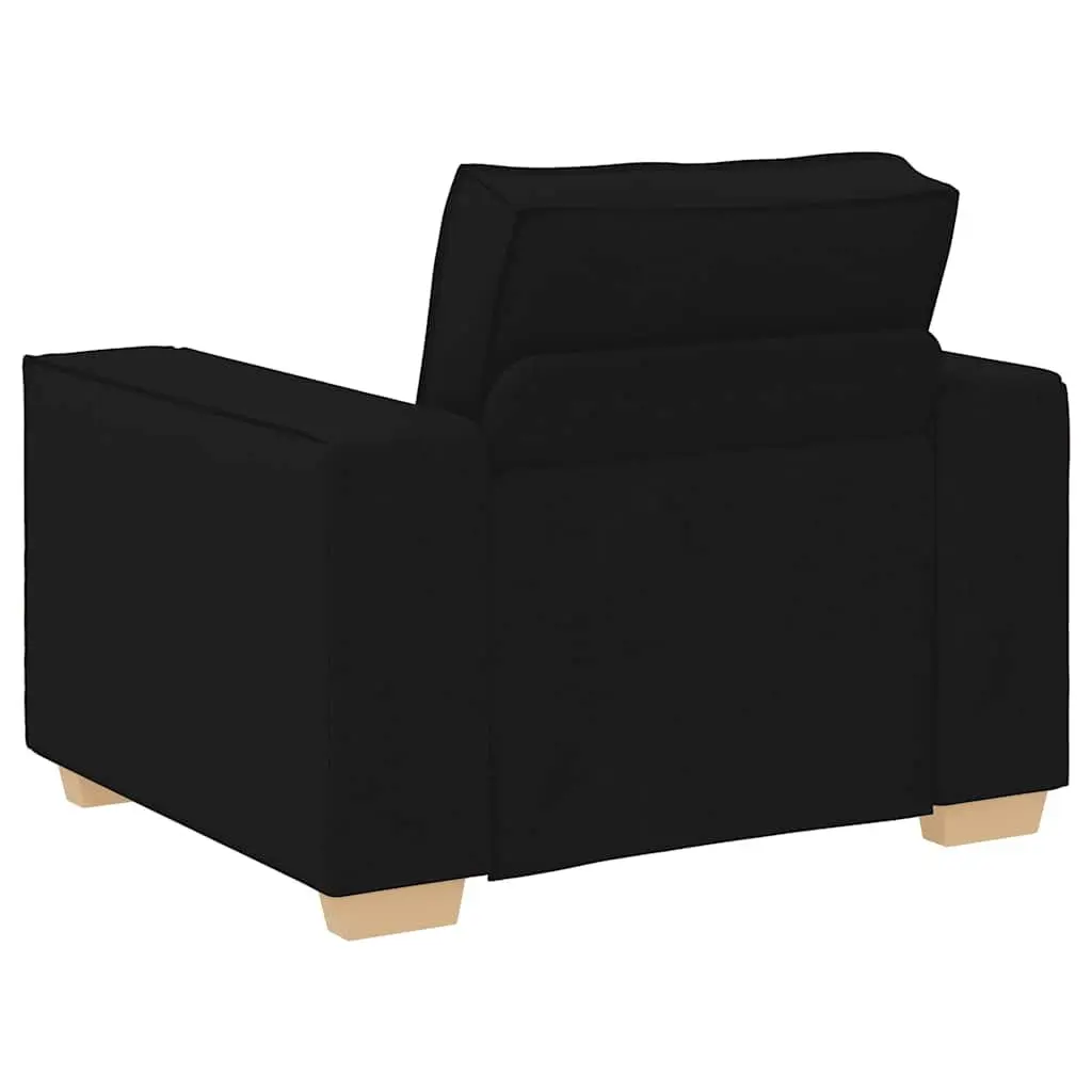 Black Fabric Sofa Chair 100x78x84cm Lounge Seat Living Room Bedroom Armchair
