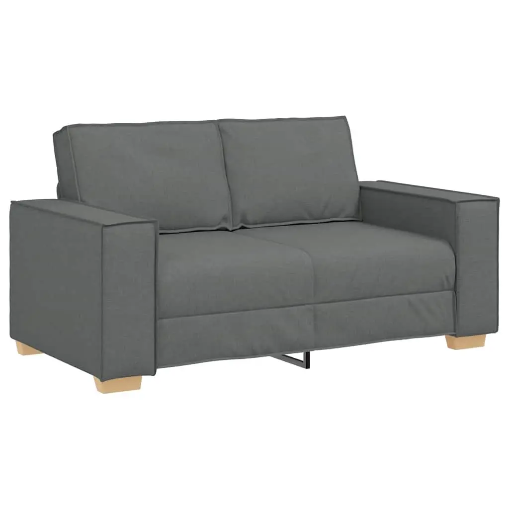 2-Seater Sofa Dark Grey 160x78x84cm Fabric