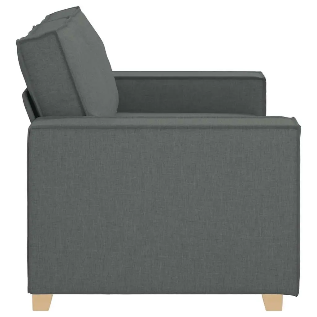 2-Seater Sofa Dark Grey 160x78x84cm Fabric