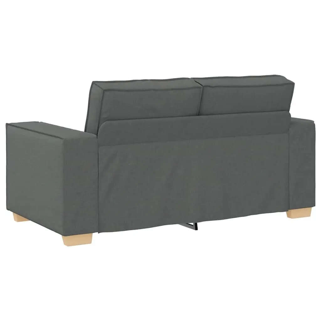 2-Seater Sofa Dark Grey 160x78x84cm Fabric