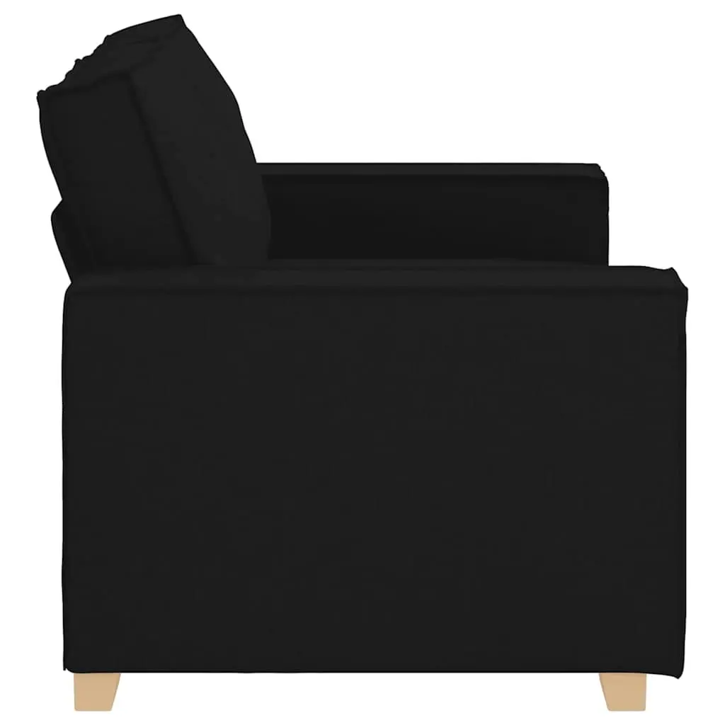 2-Seater Sofa in Black Fabric