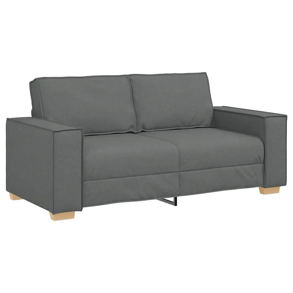 2-Seater Sofa Grey Fabric 180x78x84 cm Wood and Metal Frame