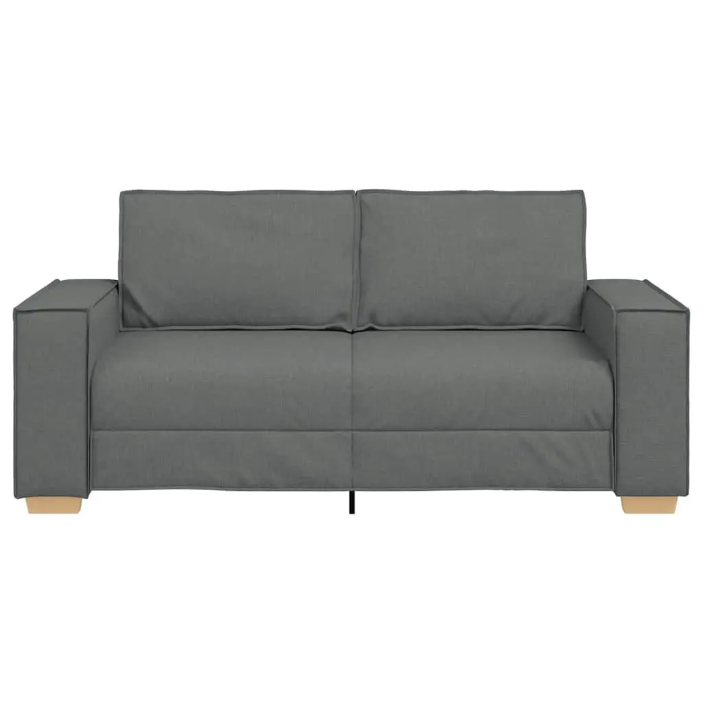 2-Seater Sofa Grey Fabric 180x78x84 cm Wood and Metal Frame