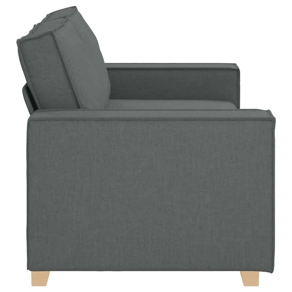 2-Seater Sofa Grey Fabric 180x78x84 cm Wood and Metal Frame