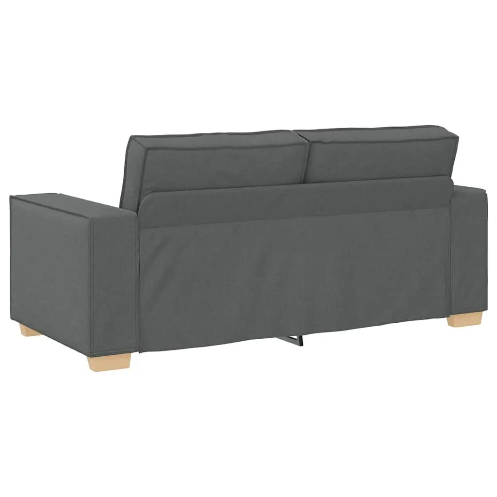 2-Seater Sofa Grey Fabric 180x78x84 cm Wood and Metal Frame