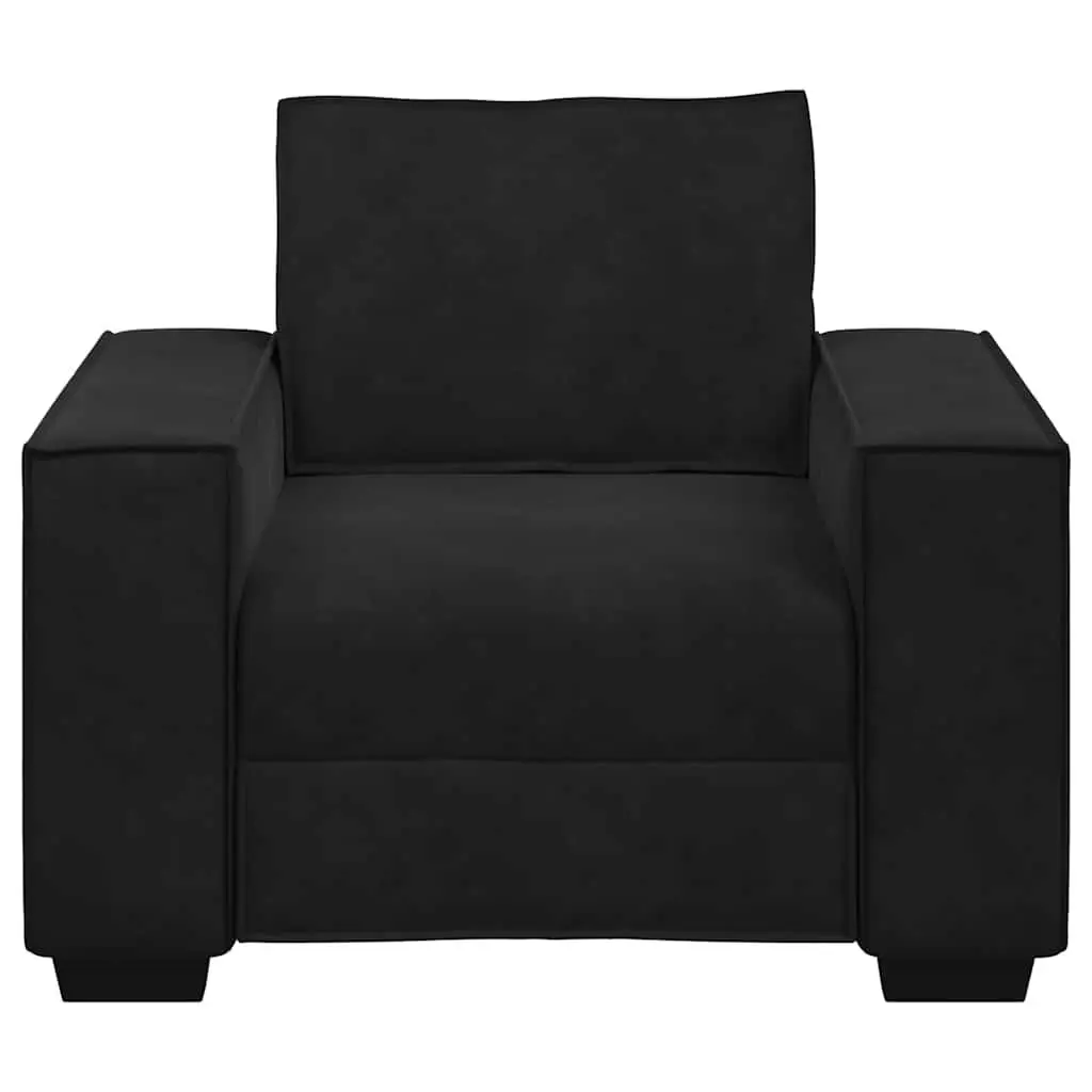 Black Velvet Lounge Chair for Relaxation