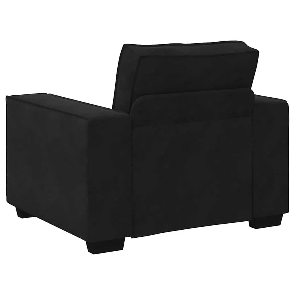 Black Velvet Lounge Chair for Relaxation