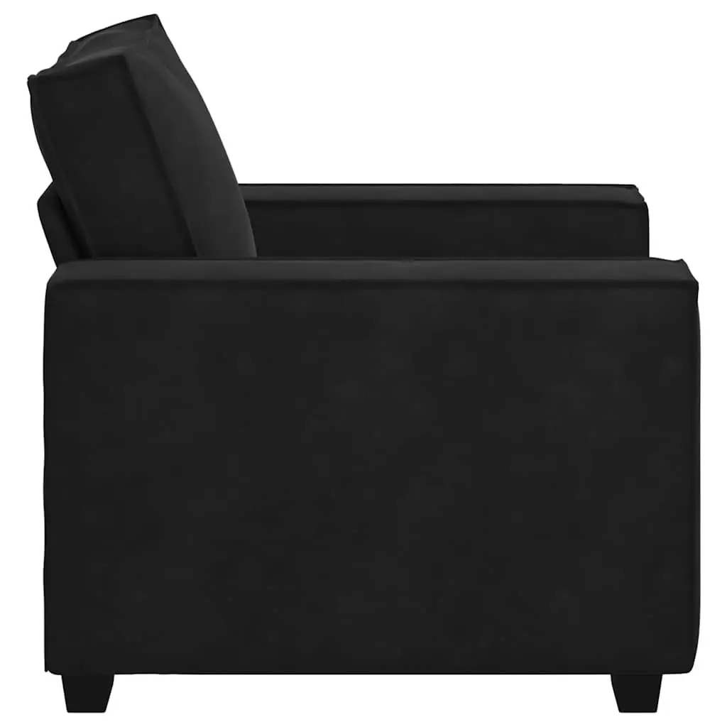 Black Velvet Lounge Chair for Relaxation