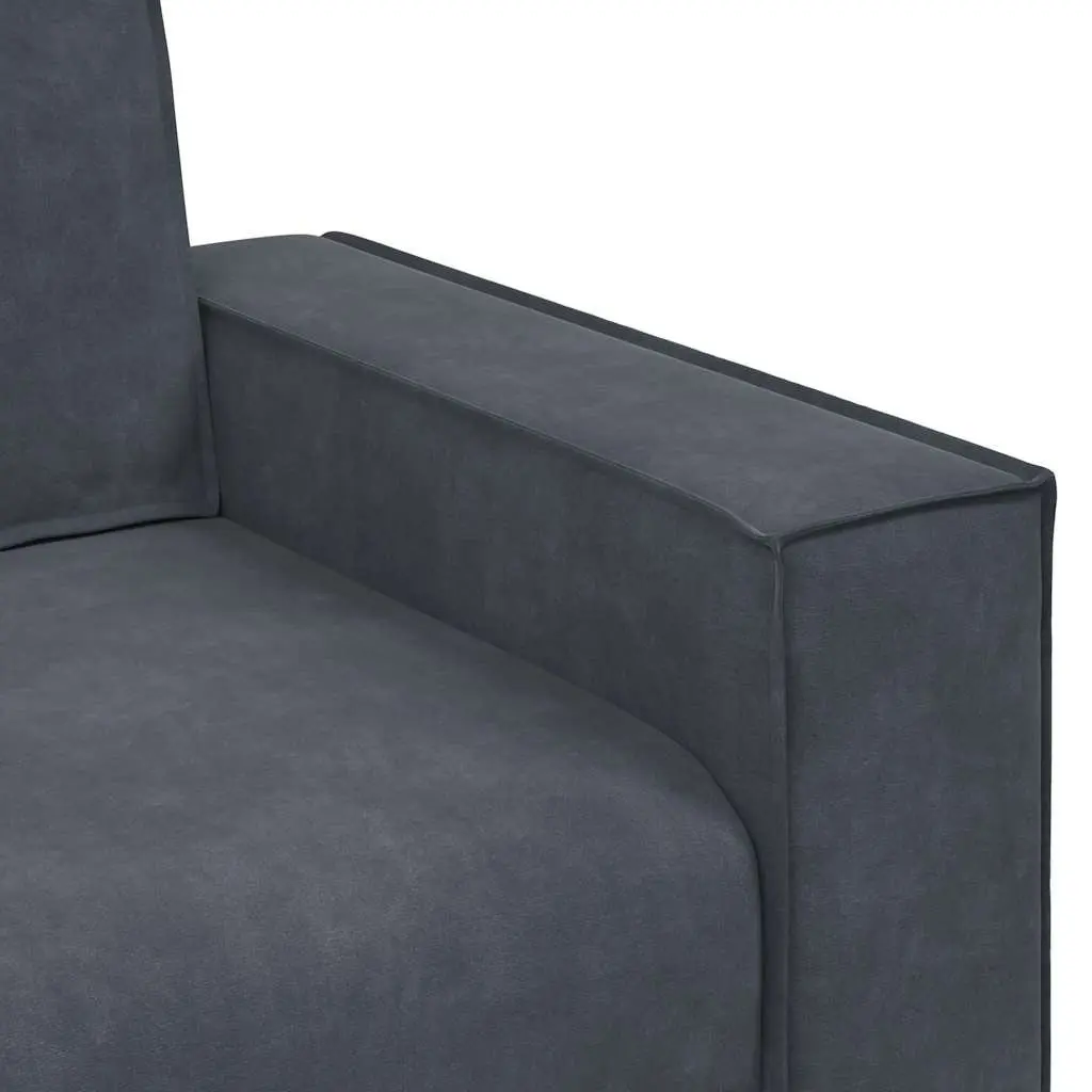 2-Seater Sofa Grey Velvet Upholstered Lounge Couch Living Room Furniture