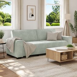 Comfortable Grey Velvet 3-Seater Sofa for Living Spaces