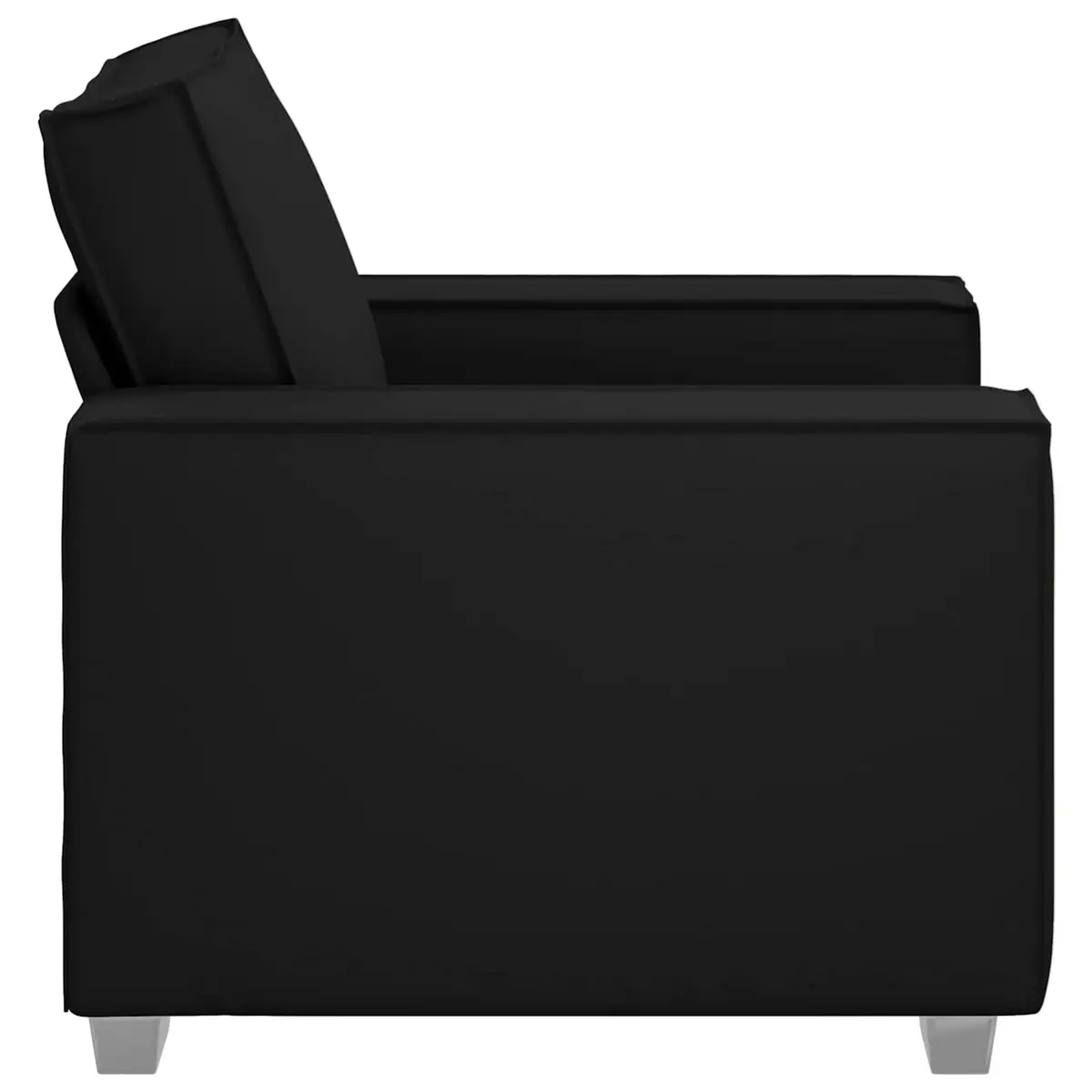 Sofa Chair Black 100cm Modern Faux Leather Armrest