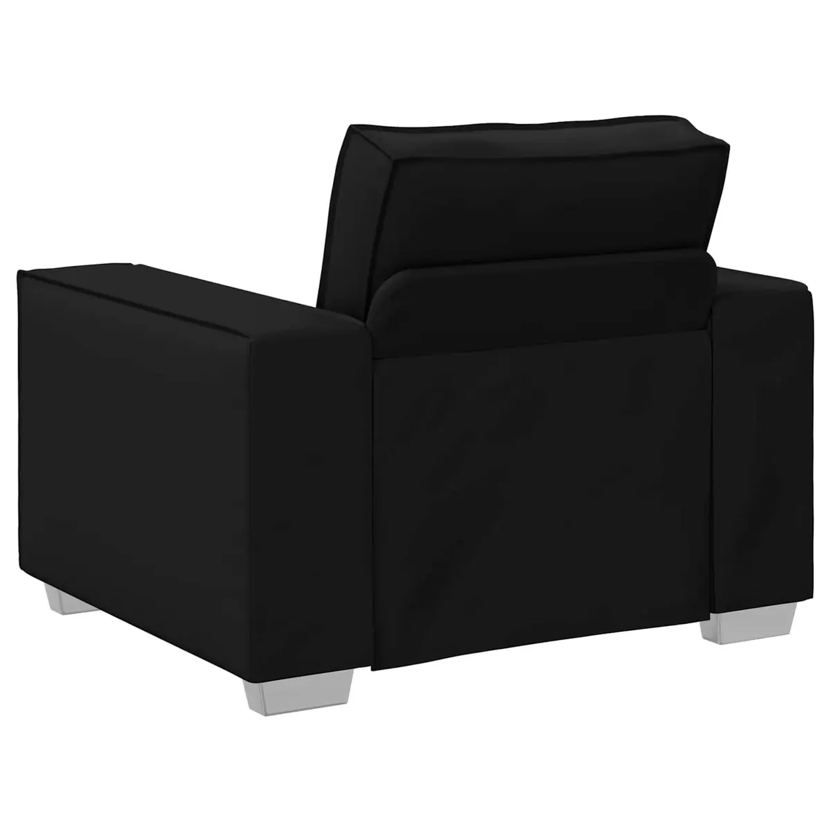 Sofa Chair Black 100cm Modern Faux Leather Armrest