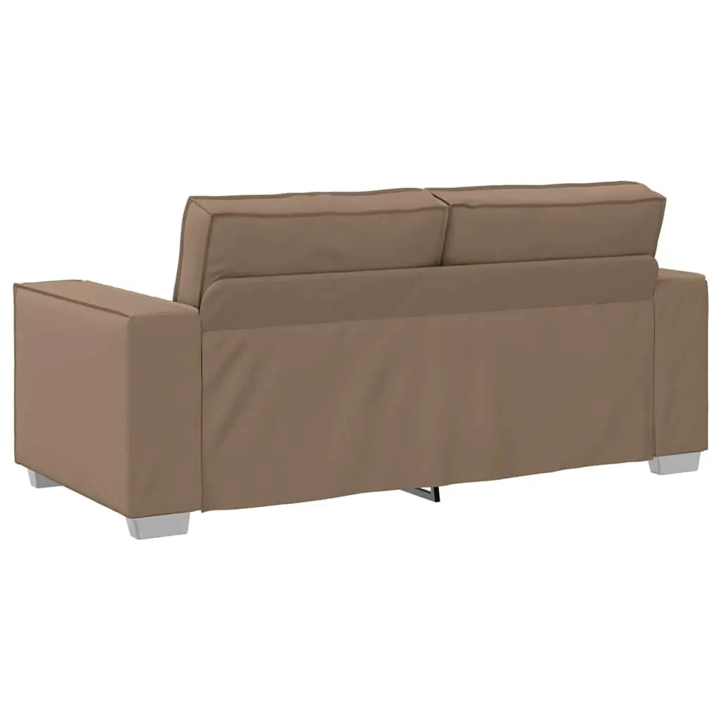 Brown Faux Leather Loveseat Sofa 180 cm