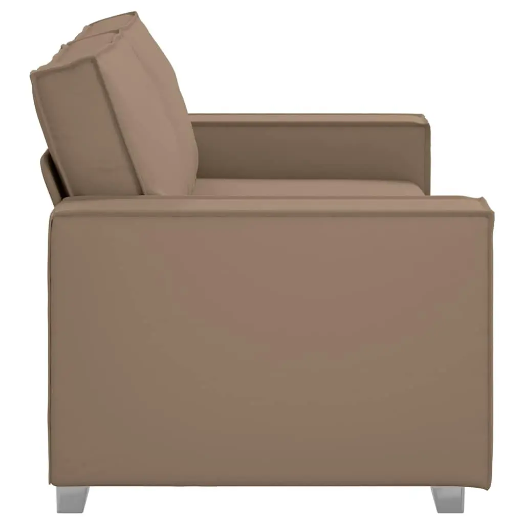 Brown Faux Leather Loveseat Sofa 180 cm