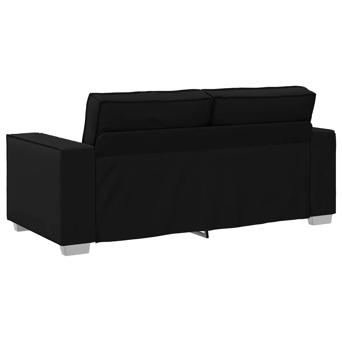 Loveseat Sofa Black 180cm Modern Faux Leather Two Seater
