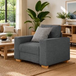 Grey Fabric Sofa Chair for Cozy Living Spaces
