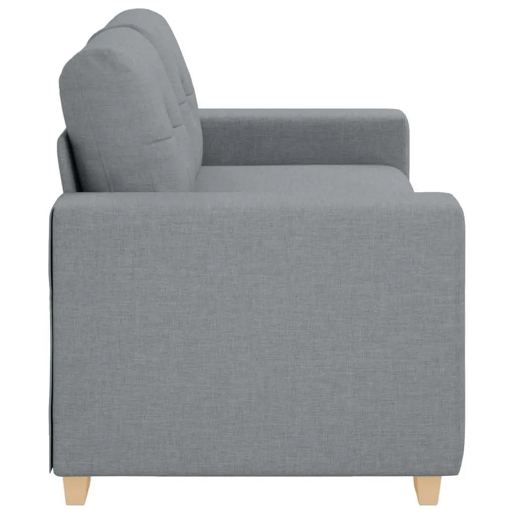 Loveseat Sofa Grey 180x77x82cm Fabric Upholstered Padded Seats Comfortable Couch