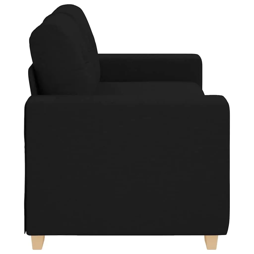 Black Fabric Loveseat Sofa 180x77x82cm for Two