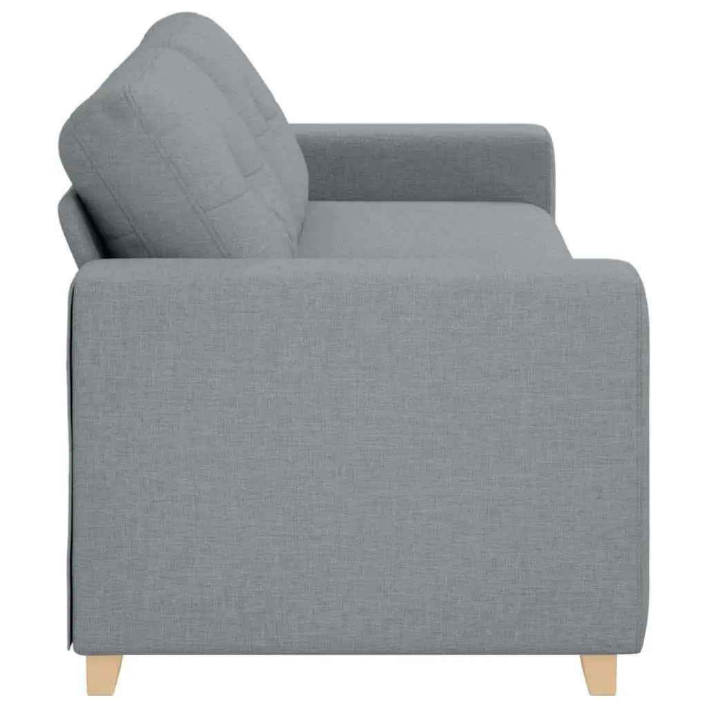 3-Seater Sofa Grey Fabric Modern Lounge Seat