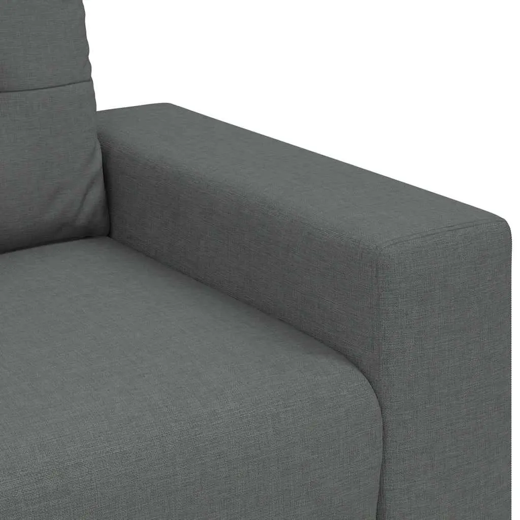 Modern3SeaterSofaGreyFabricComfortableLivingRoomFurnitureWithPaddedFoamSeatsAndSturdyPlywoodMetalFrame