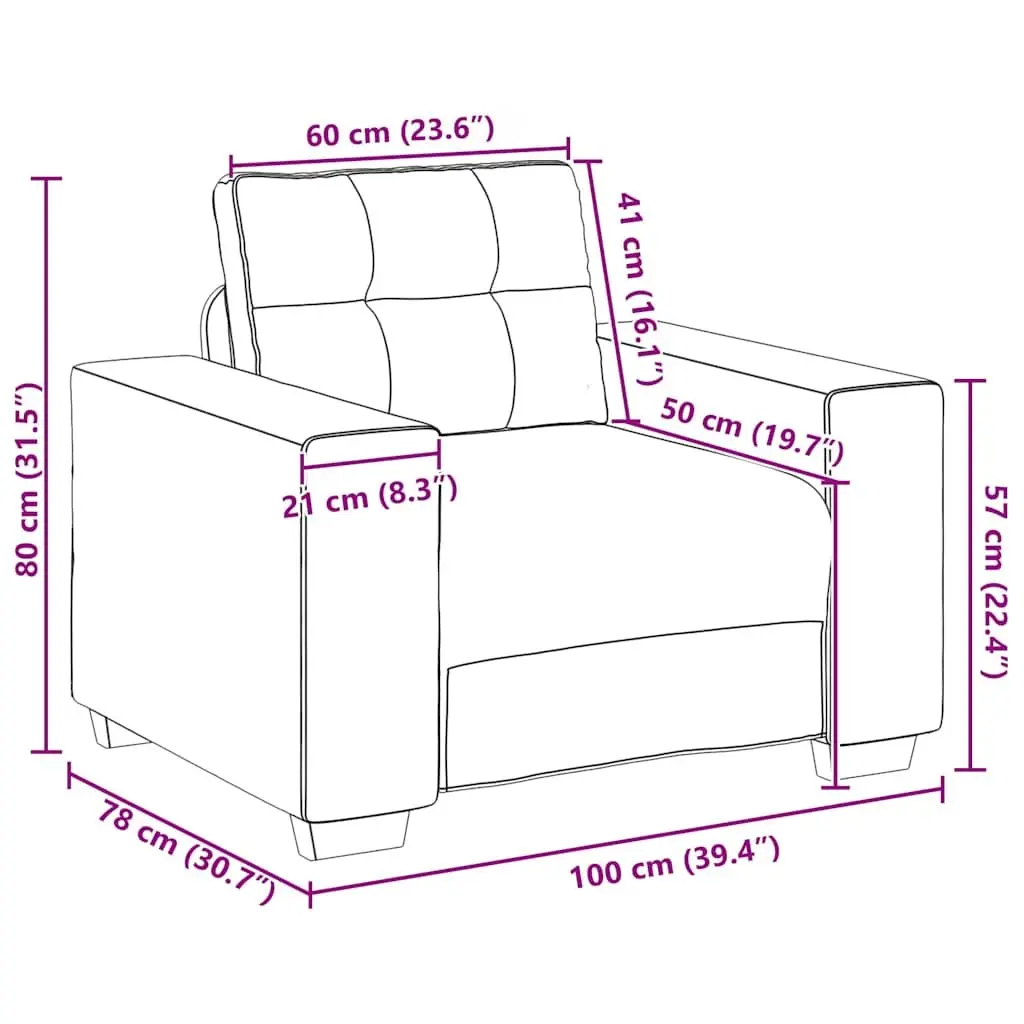 Sofa Chair Grey Velvet Modern Living Room Armchair