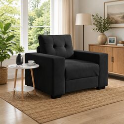 Black Velvet Sofa Chair for Comfort and Style