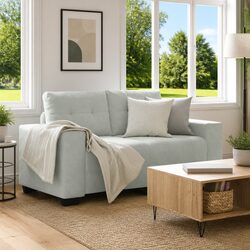 Modern Grey Loveseat Sofa for Cozy Living Spaces
