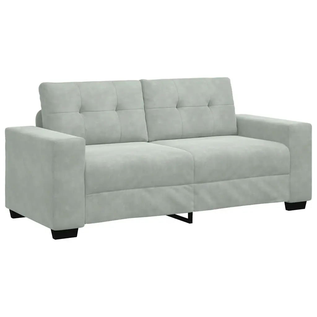 Grey Velvet Loveseat Sofa 180x77x82 cm for Living Rooms