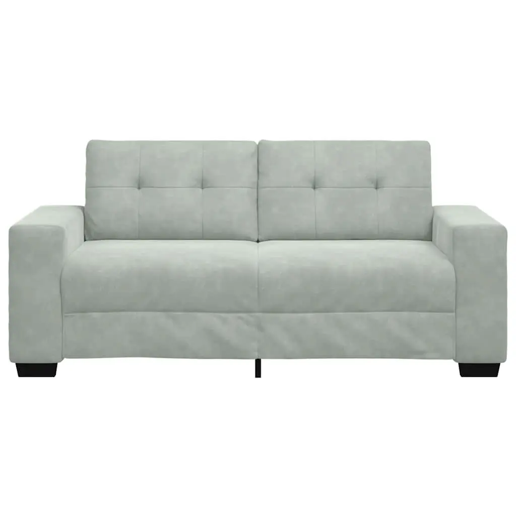 Grey Velvet Loveseat Sofa 180x77x82 cm for Living Rooms
