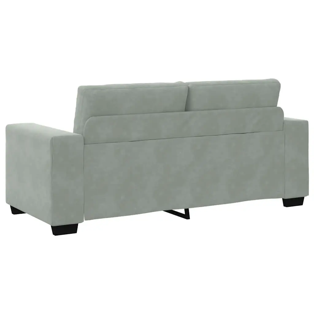 Grey Velvet Loveseat Sofa 180x77x82 cm for Living Rooms