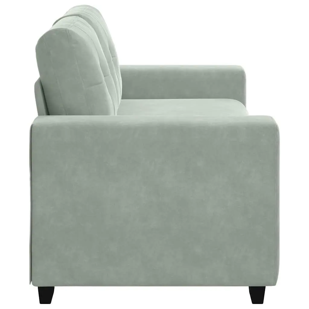 Grey Velvet Loveseat Sofa 180x77x82 cm for Living Rooms