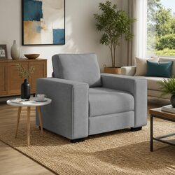 Grey Fabric Sofa Chair for Cozy Living Spaces