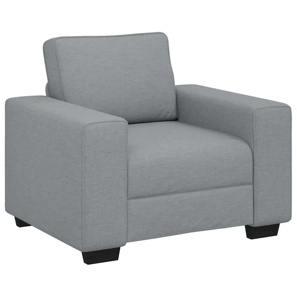 Grey Fabric Sofa Chair Living Room Lounge Seat Armrest Relax 100x77x82cm