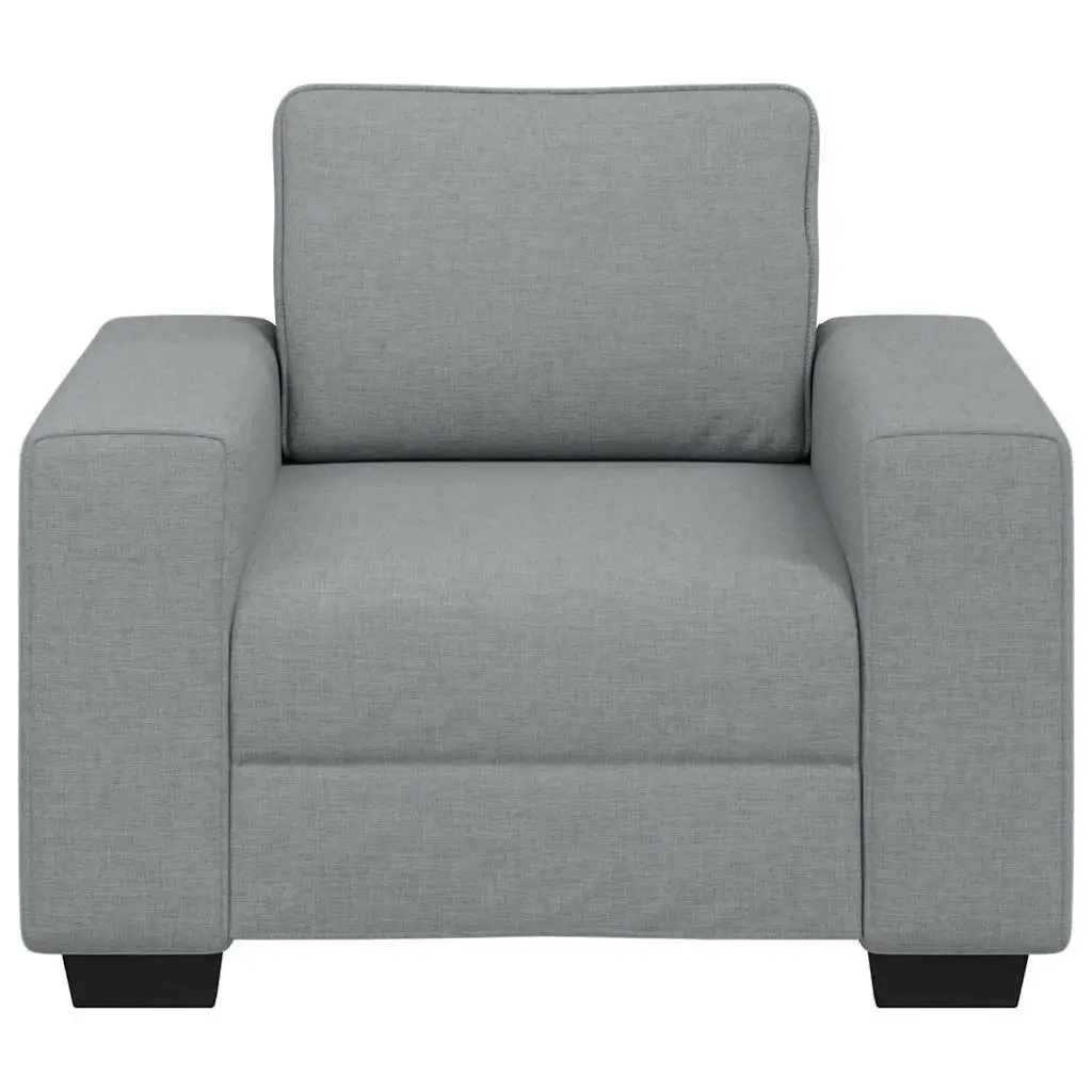 Grey Fabric Sofa Chair Living Room Lounge Seat Armrest Relax 100x77x82cm