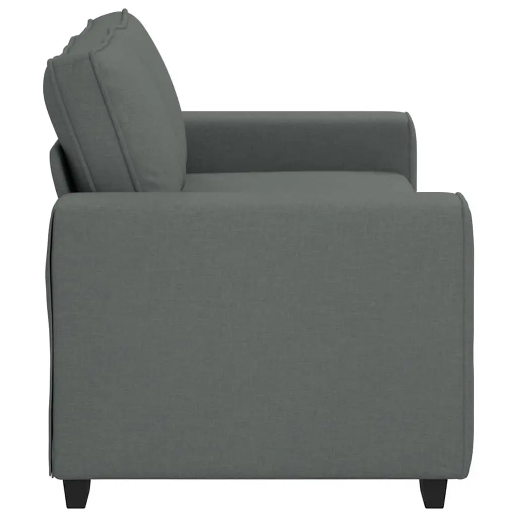 2-Seater Sofa Grey Fabric Living Room Couch Modern Comfortable Lounge Seating