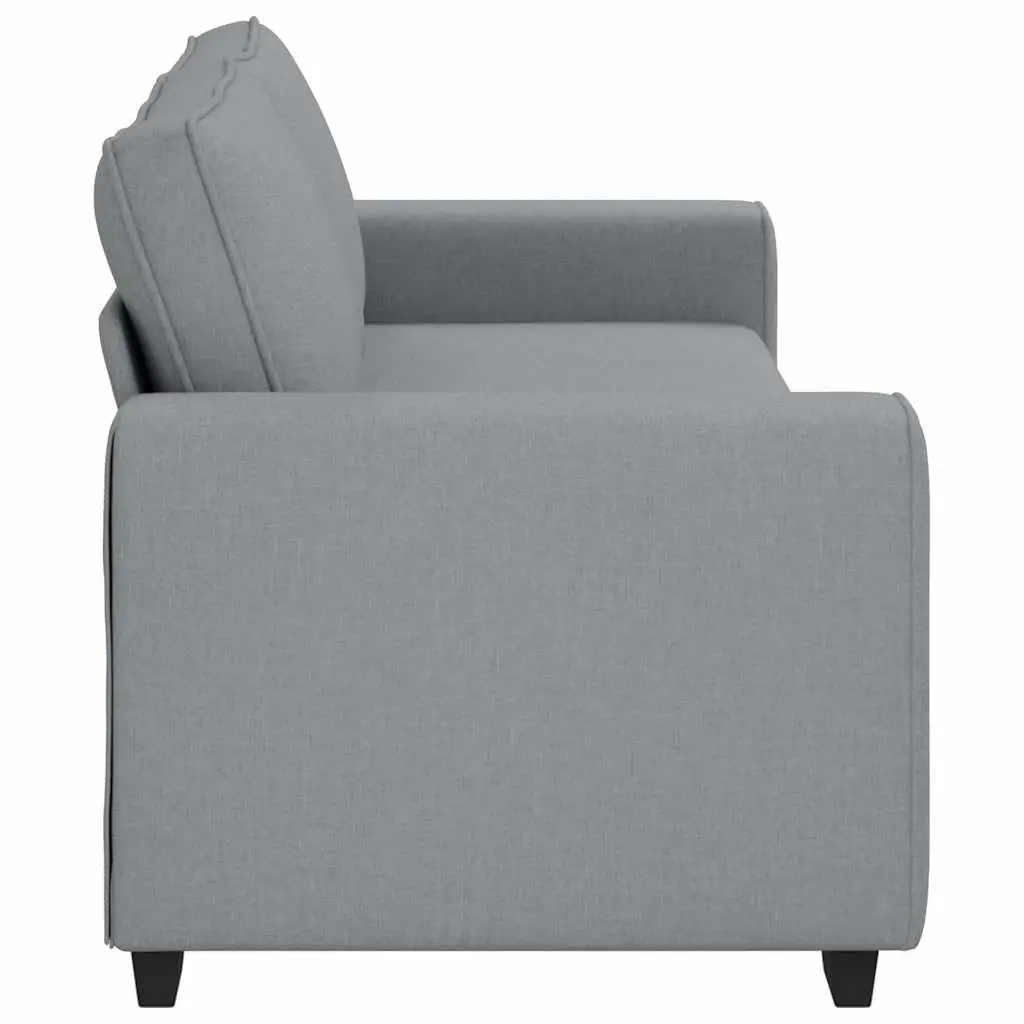 3-Seater Sofa Grey Fabric Upholstered 220x77x82cm Wood and Metal Frame
